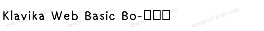 Klavika Web Basic Bo字体转换